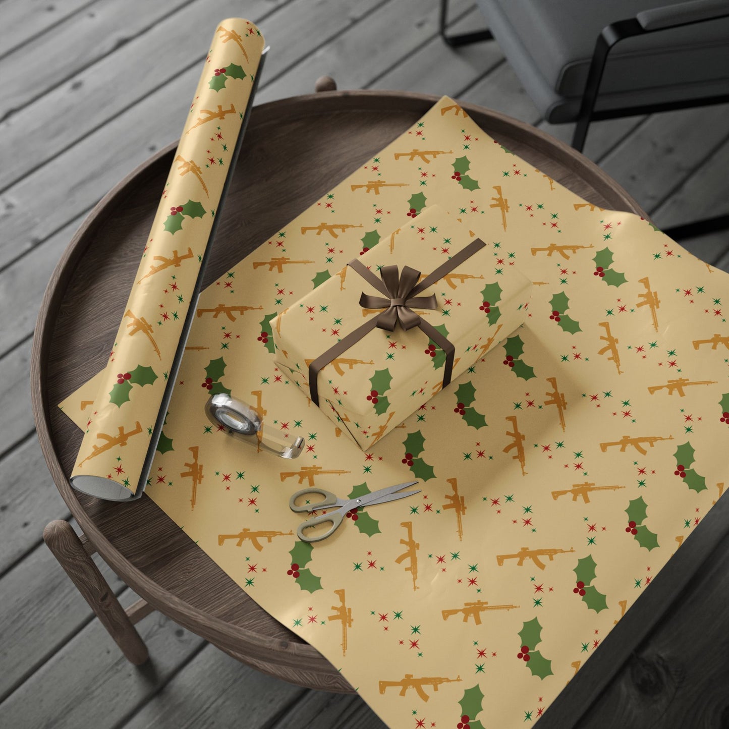 Merry Guns Wrapping Paper