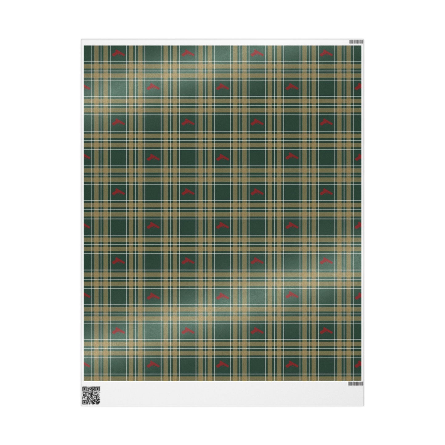 Plaid Guns Wrapping Paper