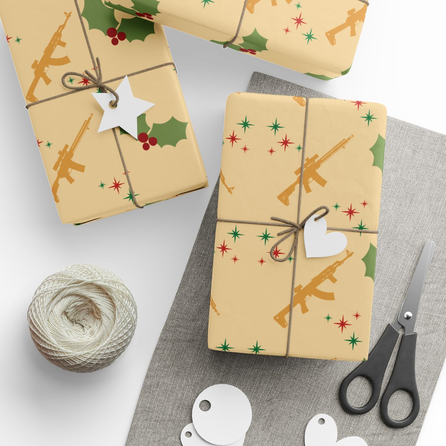 Merry Guns Wrapping Paper