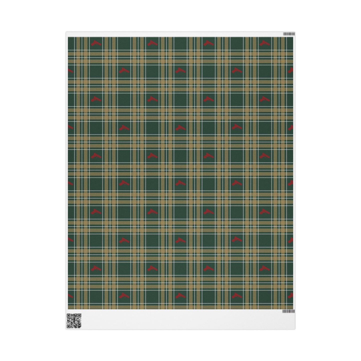 Plaid Guns Wrapping Paper