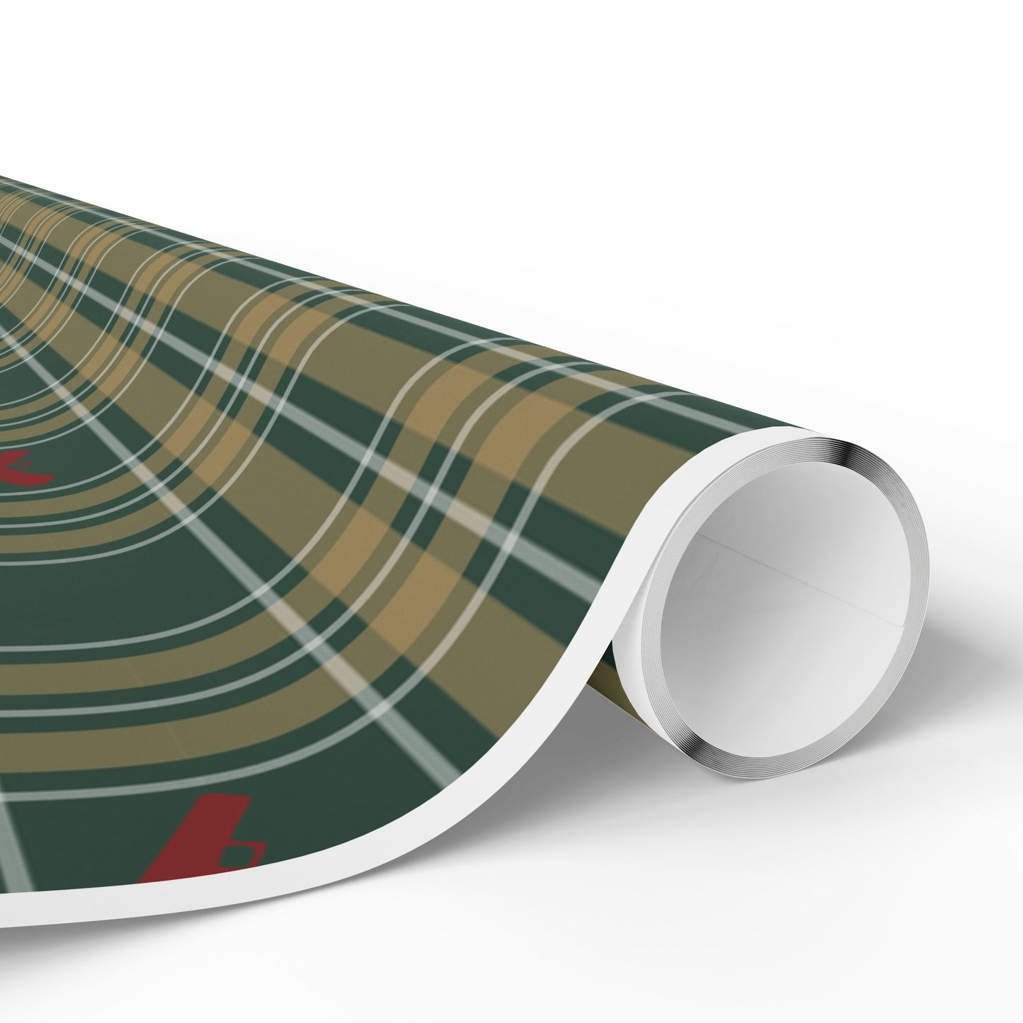 Plaid Guns Wrapping Paper