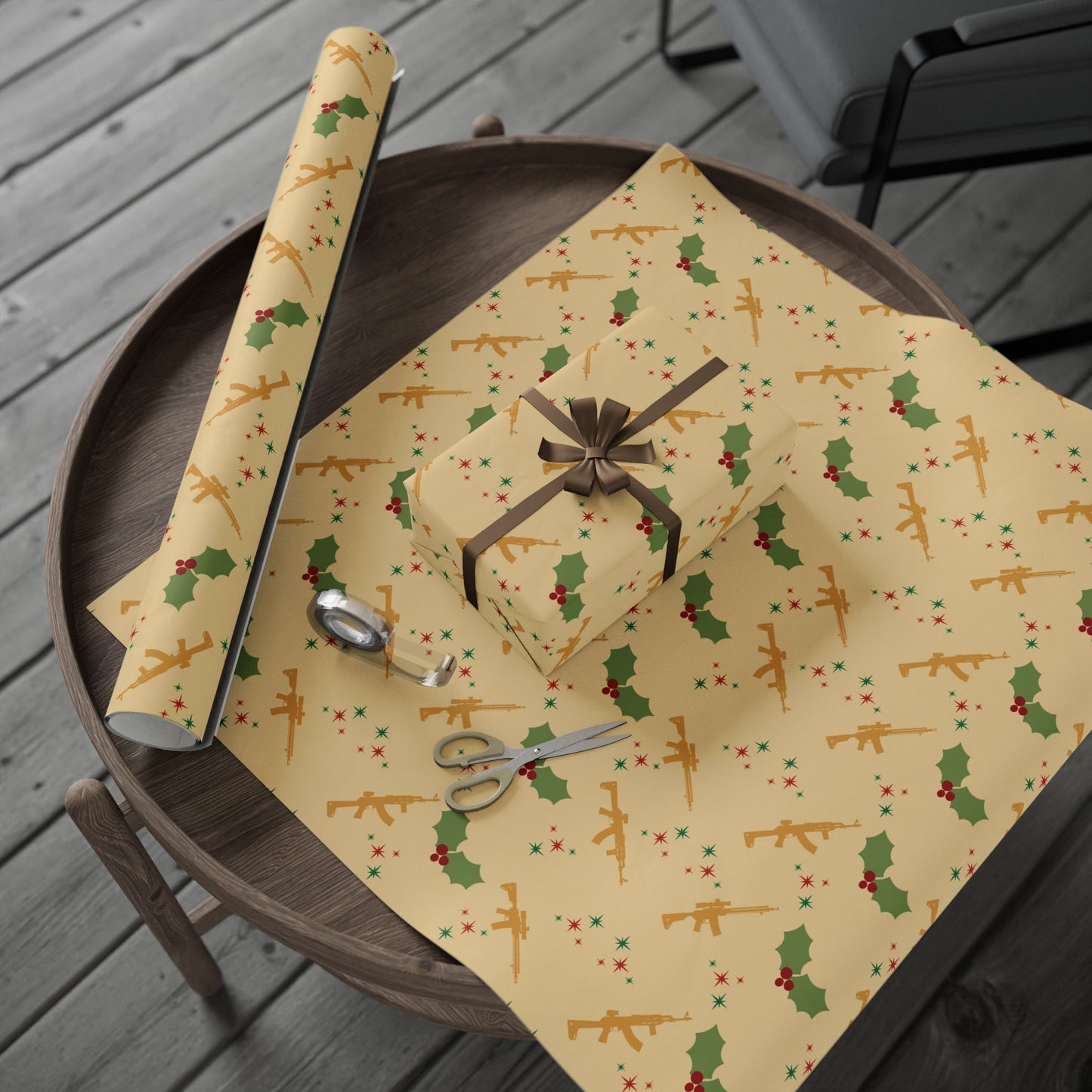 Merry Guns Wrapping Paper